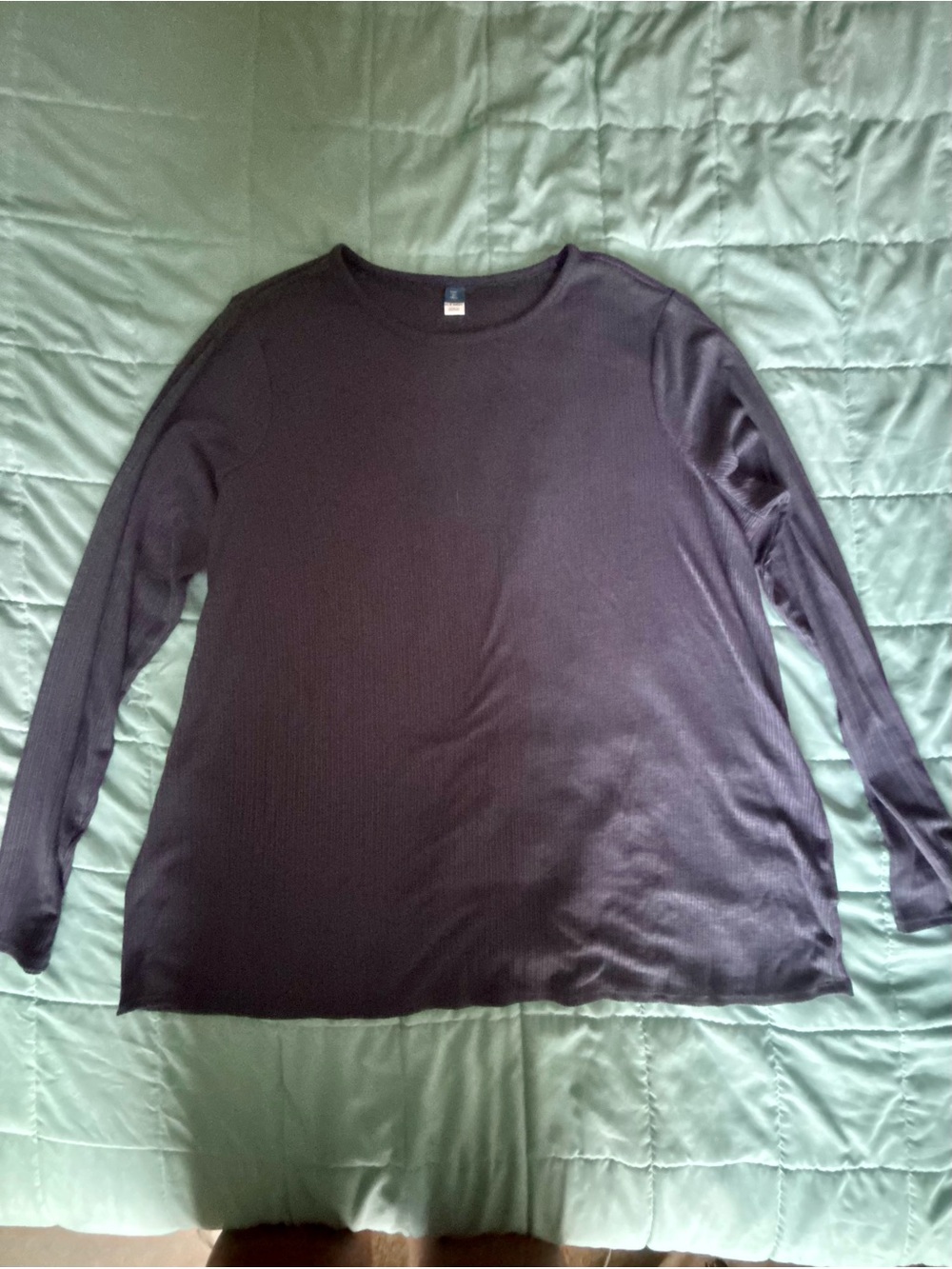 Old Navy Long Sleeve Ribbed Top - Dark Purple